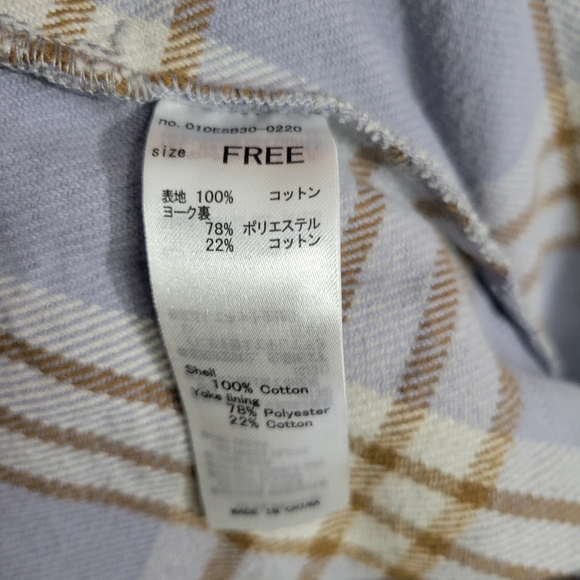 Moussy Oversized Women's Heavy Flannel Plaid Shacket shirt jacket lagenlook rare - Picture 6 of 10